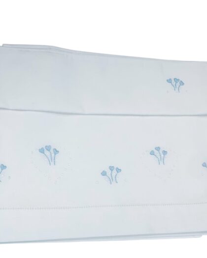 Set  composto da lenzuolino + federa Ricamato a mano